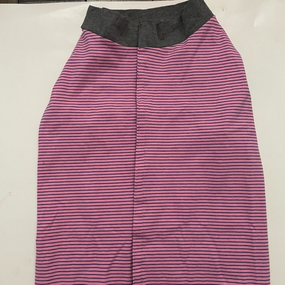 Striped Pink + Navy Dog Onesie Pajamas/Recovery Suit